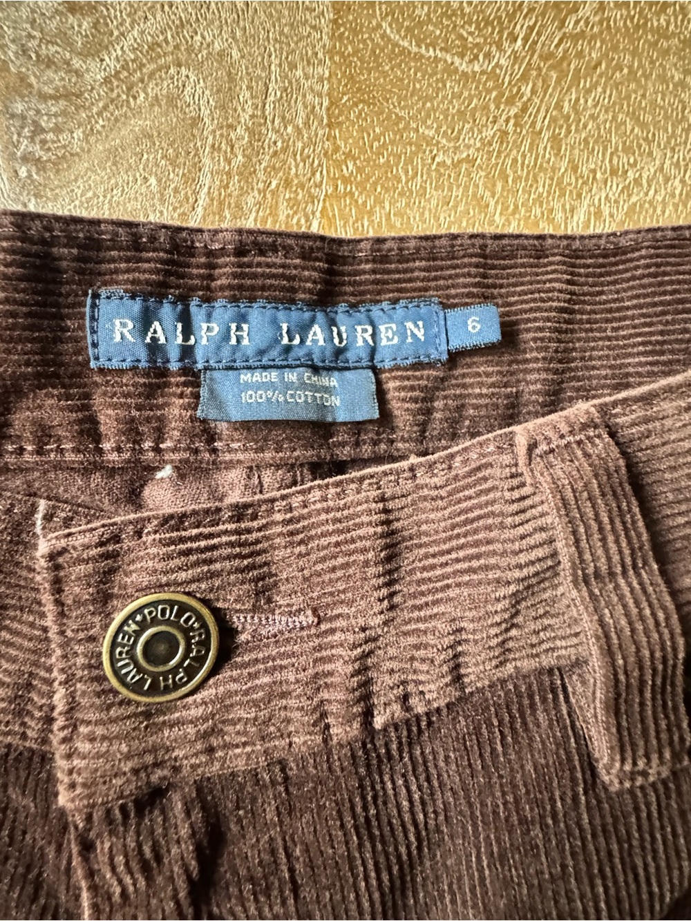 Ralph Lauren Brown Corduroy Pants - Picture 2 of 4